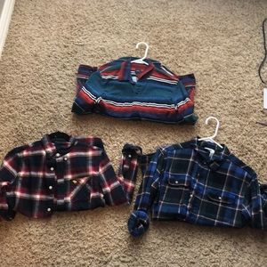 Kids flannel set (Abercrombie, Gap, and Old Navy)